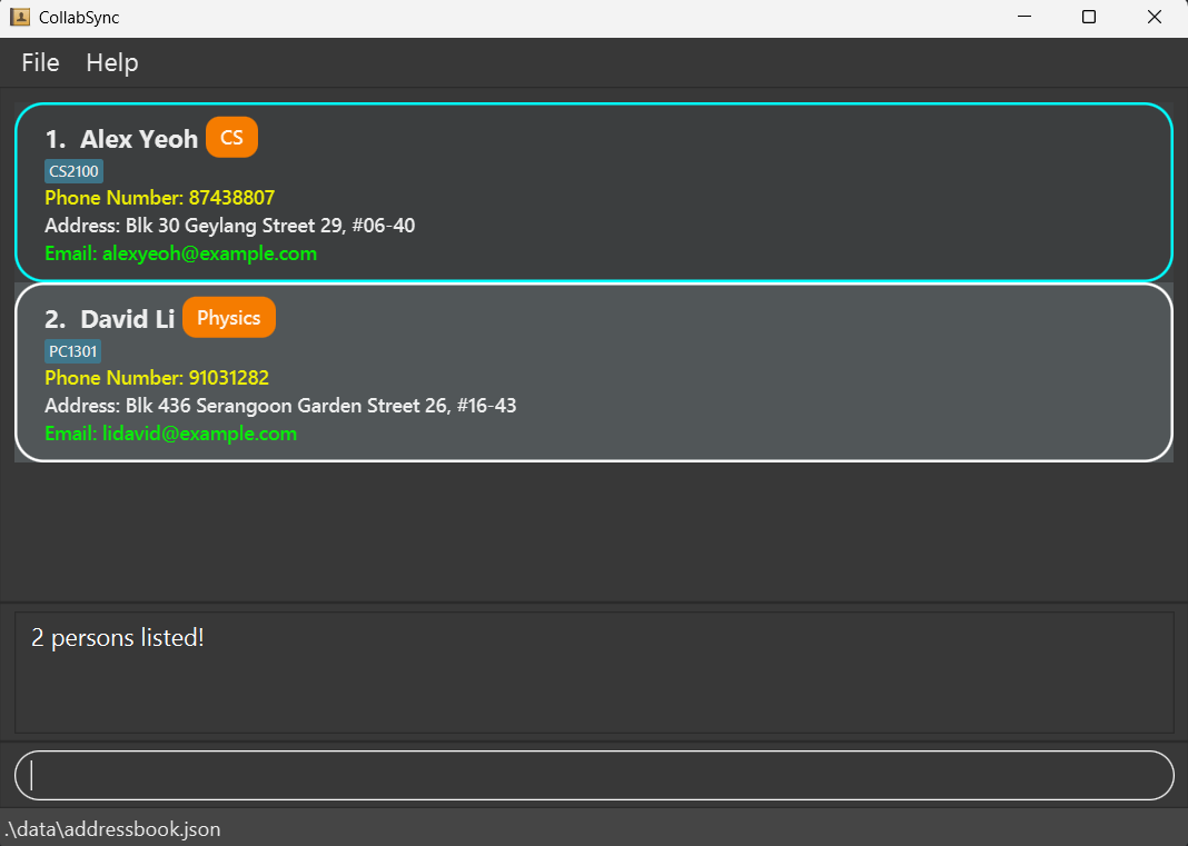 result for 'find alex david'
